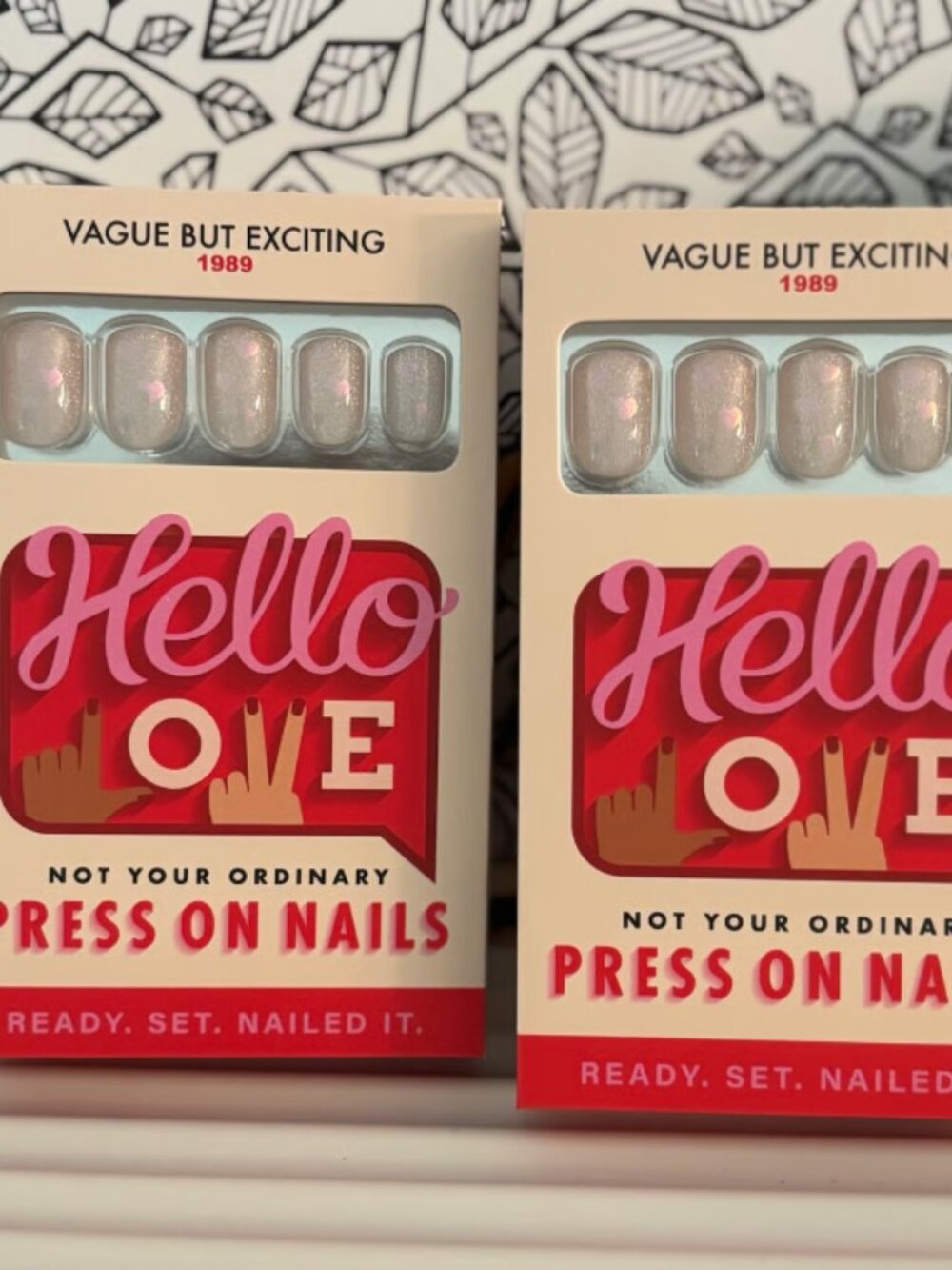 Hello Love Vague But Exciting Press On Nails- set of 2
